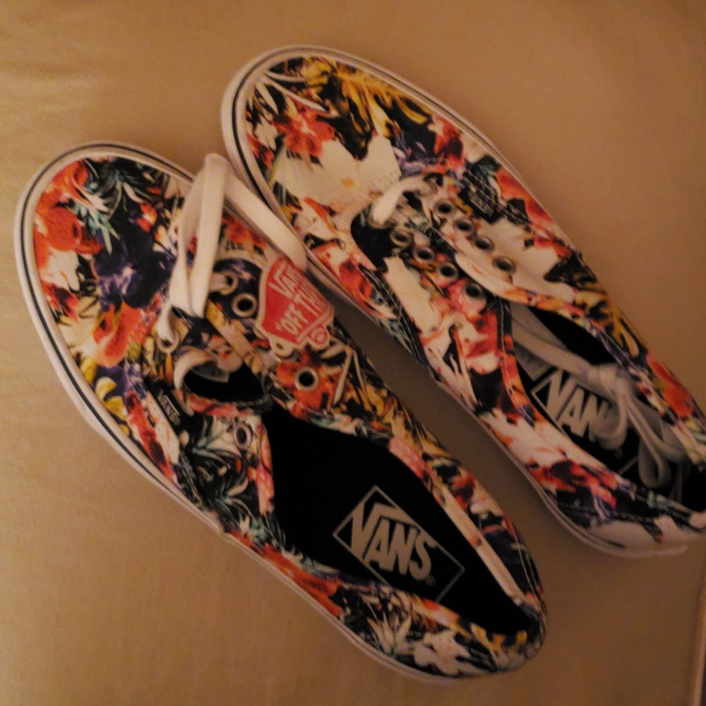 Brand new tropical print vans